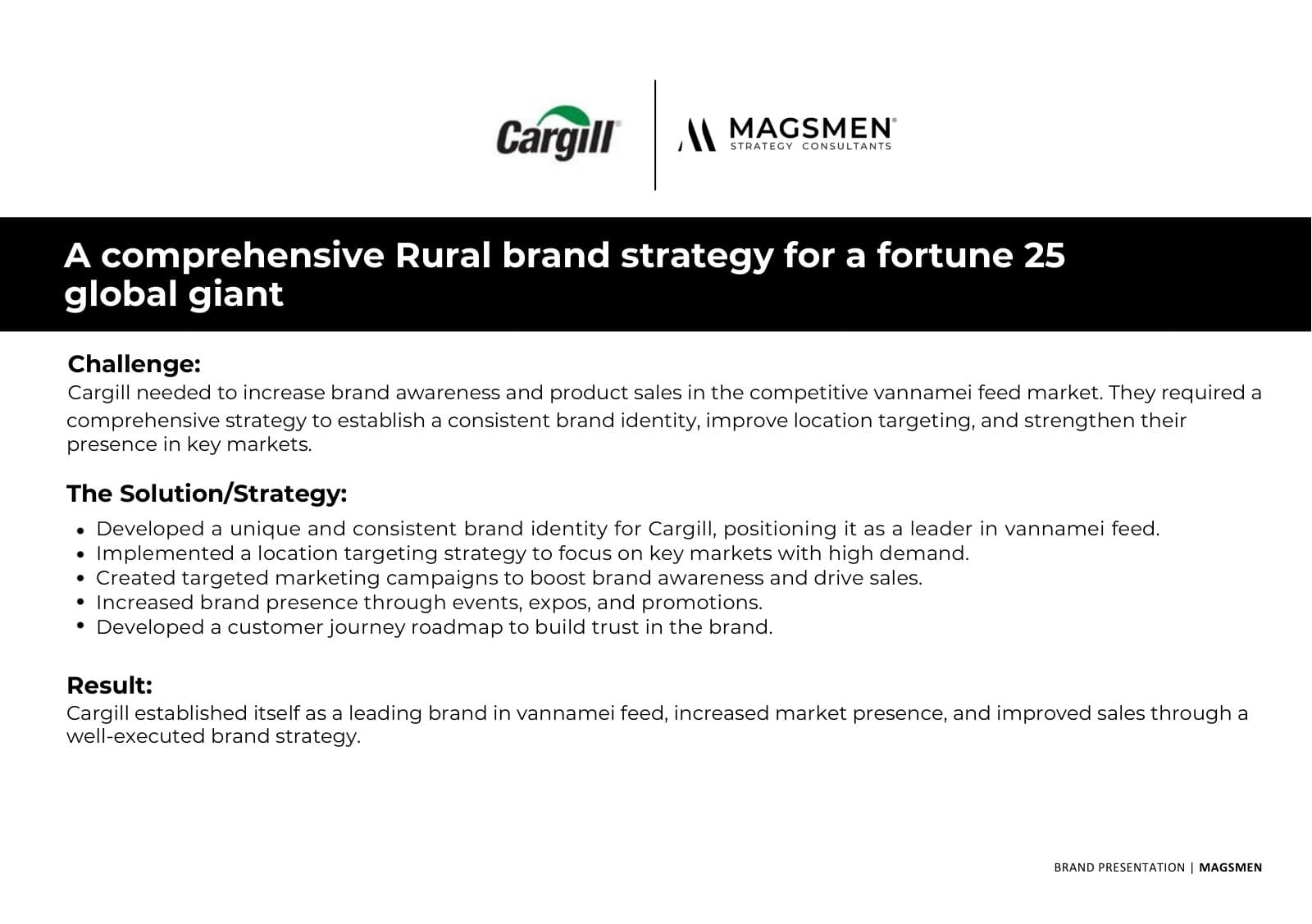 Cargill case study